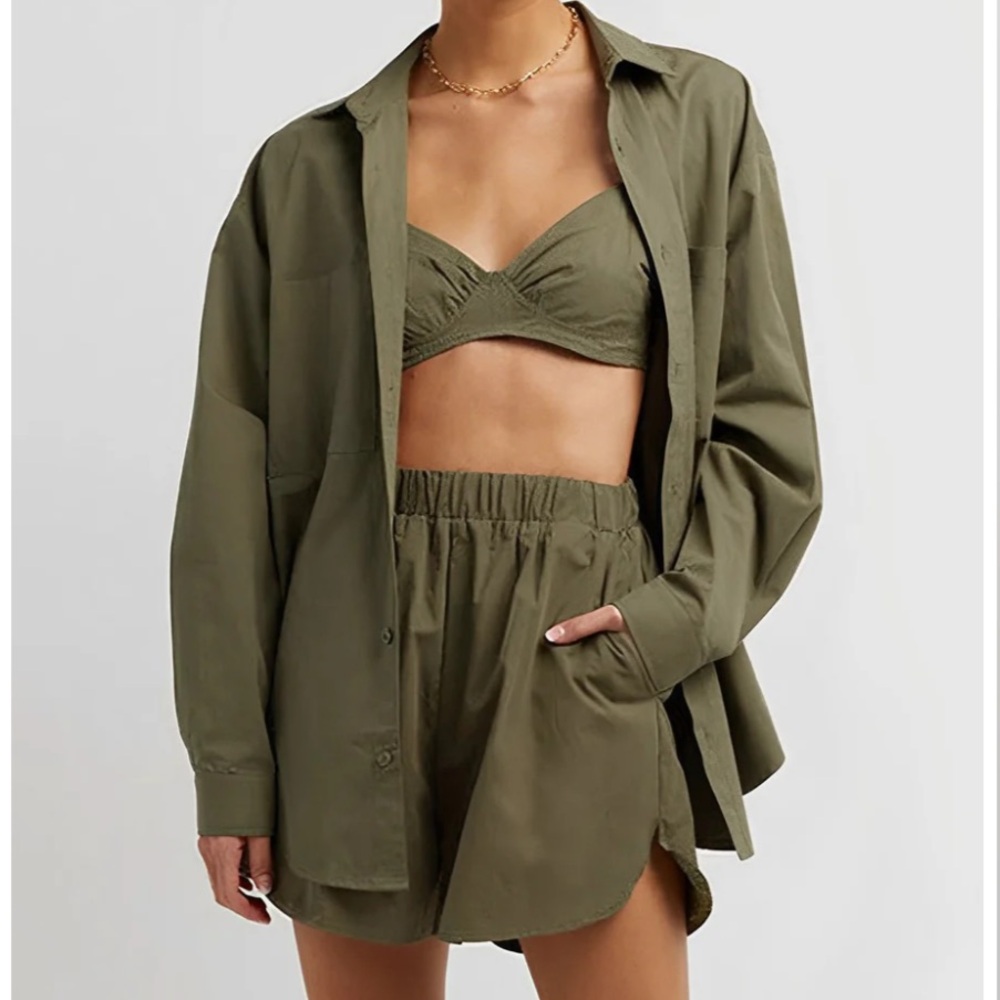 Utility Three Piece Button Down Set